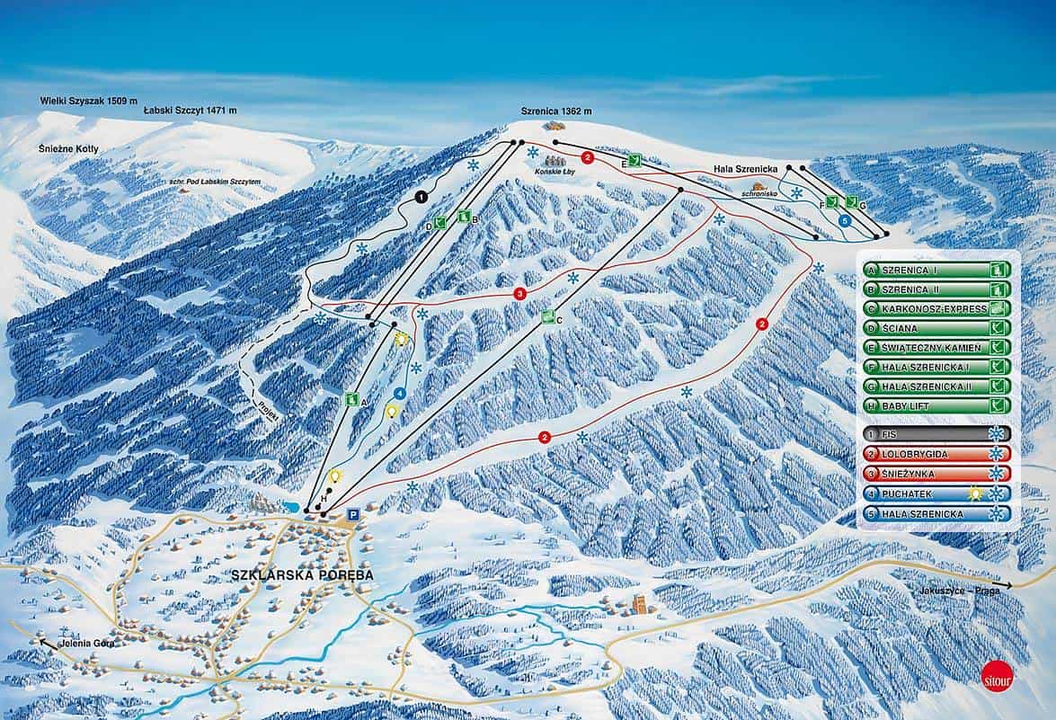 Poland - Szklarska Poreba Piste map