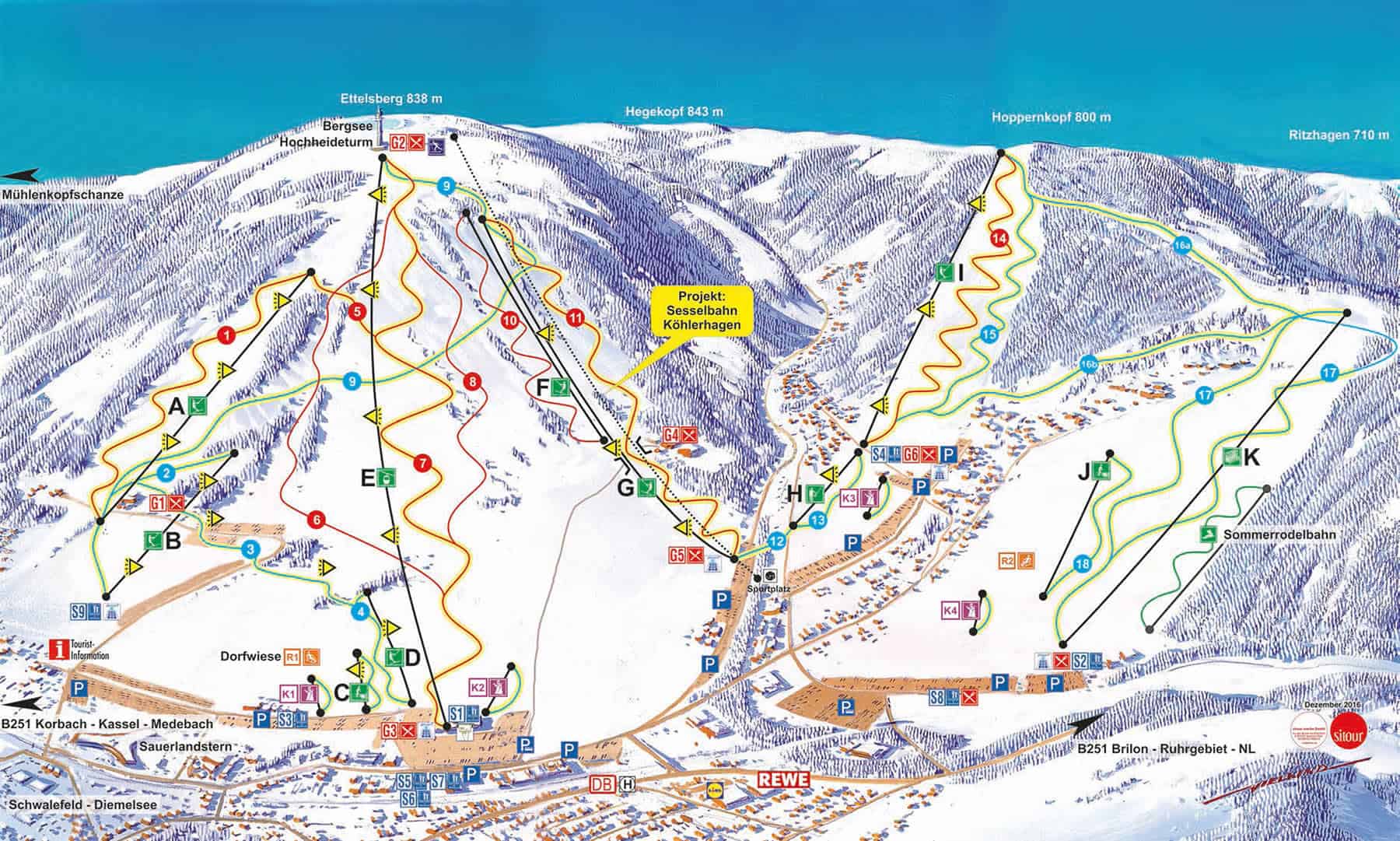 Germany - Willingen Piste map
